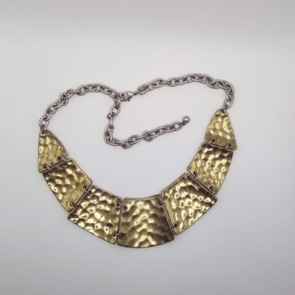 Premier Designs Reversible Silver Tone Animal Print Cleopatra Style Necklace - Picture 5 of 6